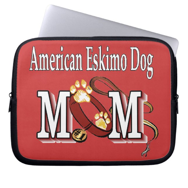 American Eskimo Dog MAMA Laptopschutzhülle (Vorderseite)