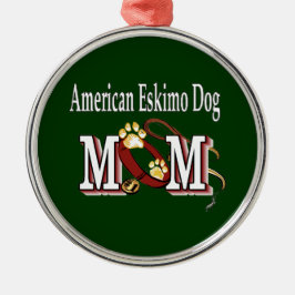 American Eskimo Dog MAMA Silbernes Ornament