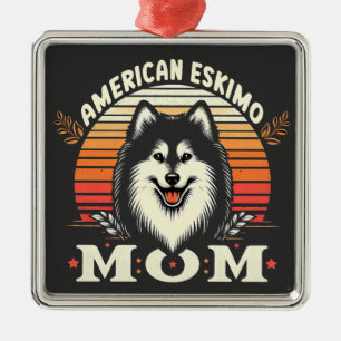 American Eskimo Dog Mama - Tante Dog Liebhaber Ges Ornament Aus Metall