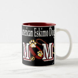 American Eskimo Dog MAMA Zweifarbige Tasse