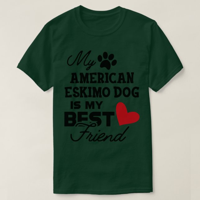 American Eskimo Dog Mein amerikanischer Eskimo Hun T-Shirt (Design vorne)