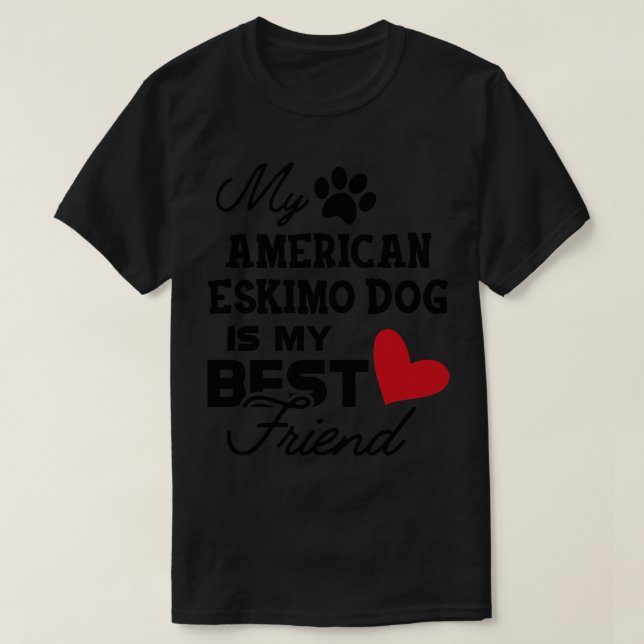 American Eskimo Dog Mein amerikanischer Eskimo Hun T-Shirt (Design vorne)