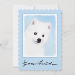 American Eskimo Dog Painting - Original Dog Art Einladung