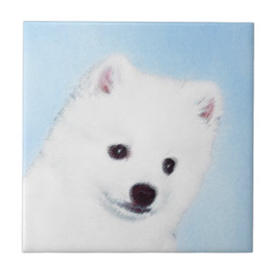 American Eskimo Dog Painting - Original Dog Art Fliese