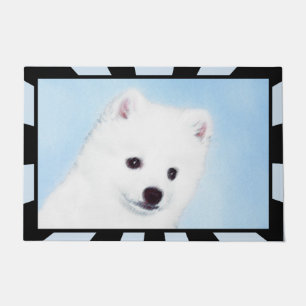 American Eskimo Dog Painting - Original Dog Art Fußmatte