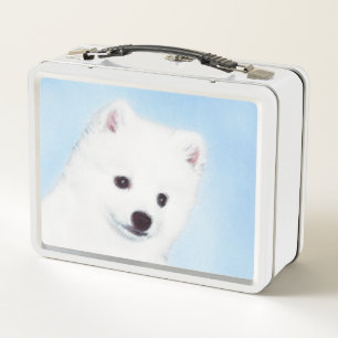 American Eskimo Dog Painting - Original Dog Art Metall Brotdose