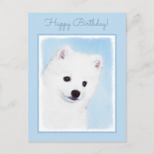 American Eskimo Dog Painting - Original Dog Art Postkarte