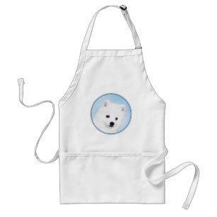 American Eskimo Dog Painting - Original Dog Art Schürze