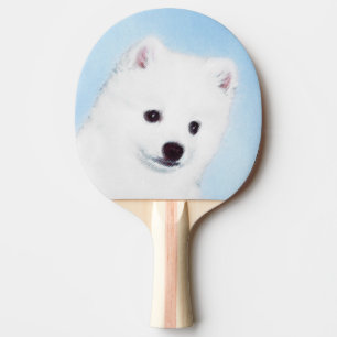 American Eskimo Dog Painting - Original Dog Art Tischtennis Schläger