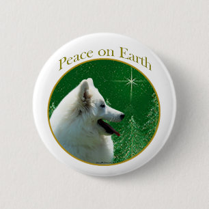 American Eskimo Dog Peace Button