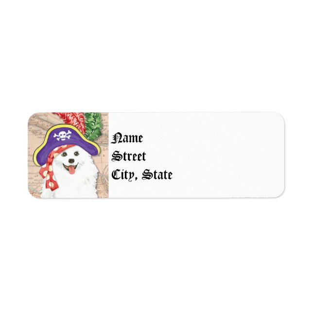 American Eskimo Dog Pirate Label (Vorne)