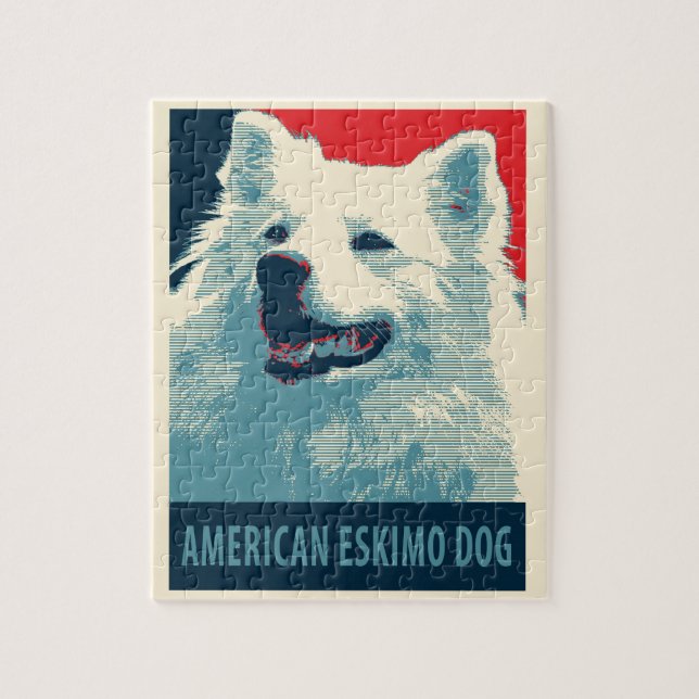 American Eskimo Dog Political Hope Parody Puzzle (Vertikal)