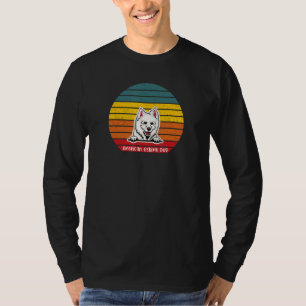 American Eskimo Dog Retro Vintager farbenfroher So T-Shirt