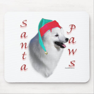 American Eskimo Dog Santa Paws Mousepad