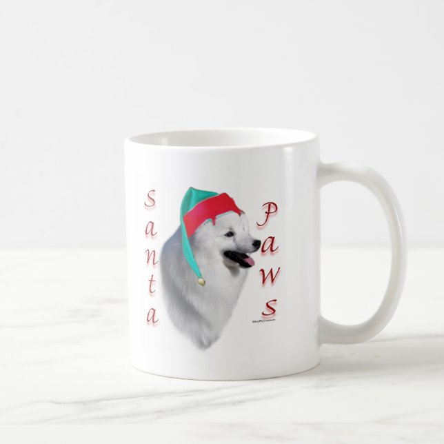 American Eskimo Dog Santa Paws Tasse (Rechts)