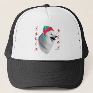 American Eskimo Dog Santa Paws Truckerkappe