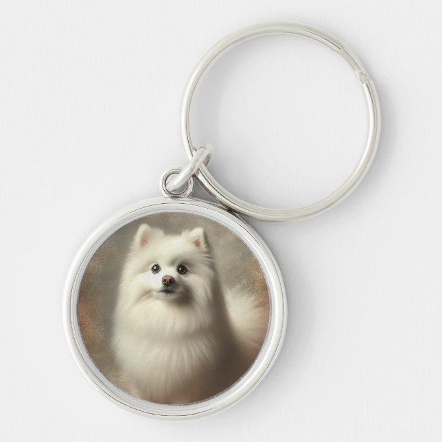 American Eskimo Dog Schlüsselanhänger (Vorne)