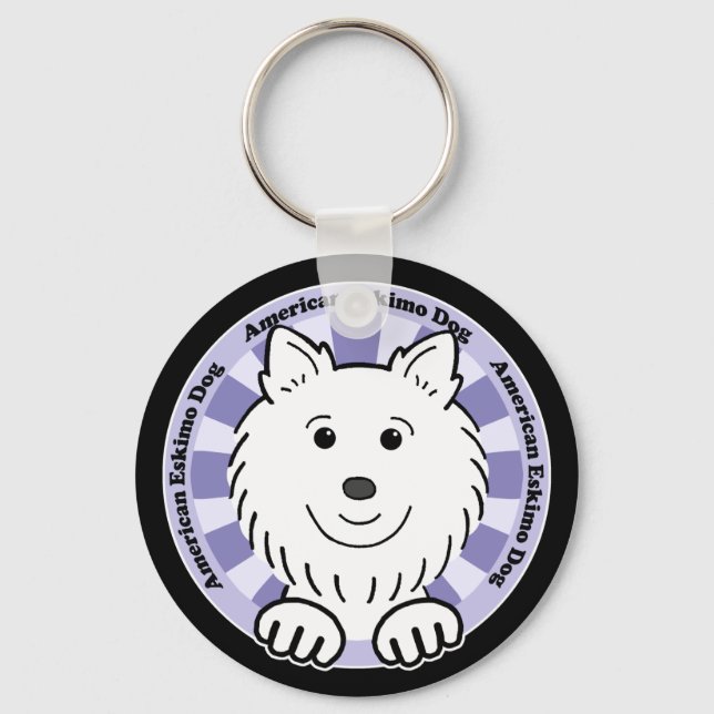 American Eskimo Dog Schlüsselanhänger (Vorderseite)