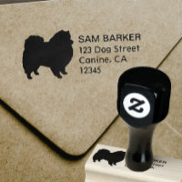 American Eskimo Dog Silhouette Rücksendeadresse