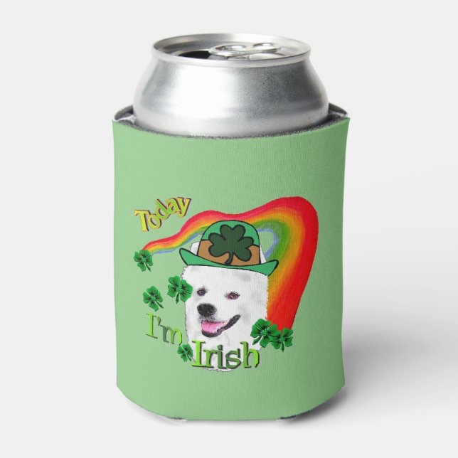American Eskimo Dog St. Patricks Day Dosenkühler (Kanne Vorderseite)