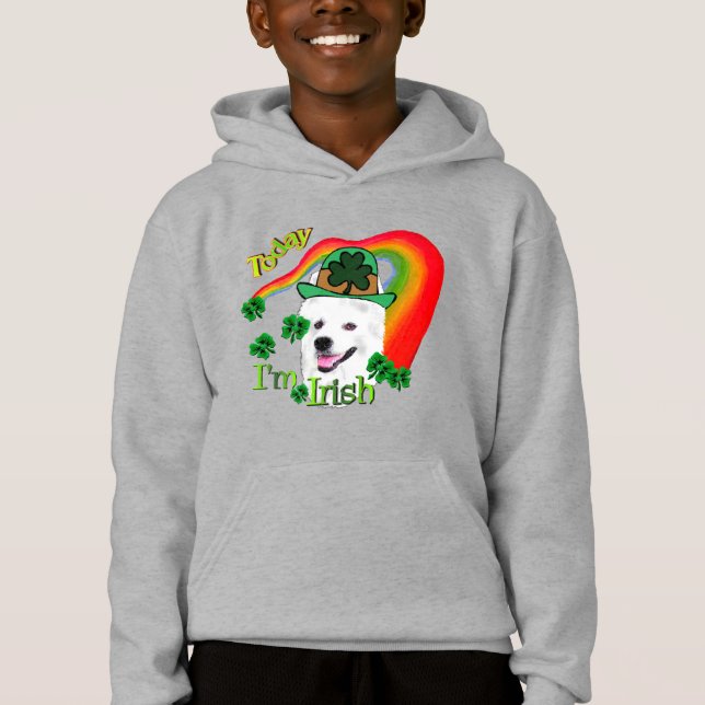 American Eskimo Dog St Patricks Hoodie (Vorderseite)