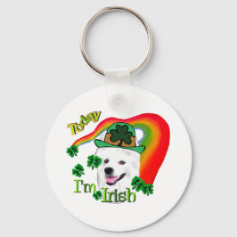 American Eskimo Dog St Patricks Schlüsselanhänger