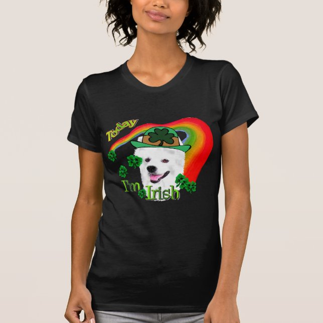 American Eskimo Dog St Patricks T-Shirt (Vorderseite)