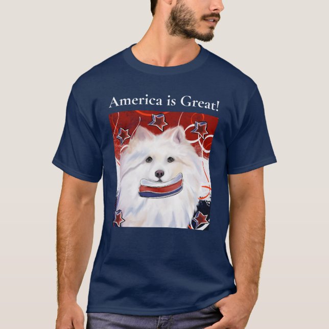 American Eskimo Dog T-Shirt (Vorderseite)