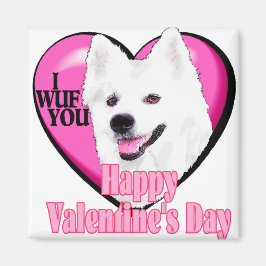 American Eskimo Dog Valentines Magnet