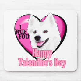 American Eskimo Dog Valentines Mousepad