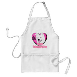 American Eskimo Dog Valentines Schürze