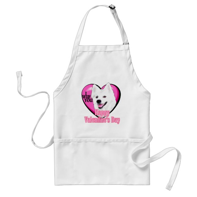 American Eskimo Dog Valentines Schürze (Vorne)