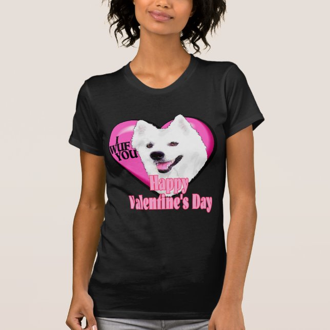 American Eskimo Dog Valentines T-Shirt (Vorderseite)
