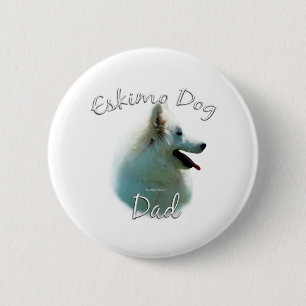 American Eskimo Dog Vater 2 Button