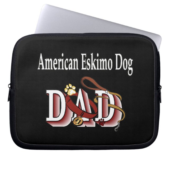 American Eskimo Dog VATER Laptopschutzhülle (Vorderseite)
