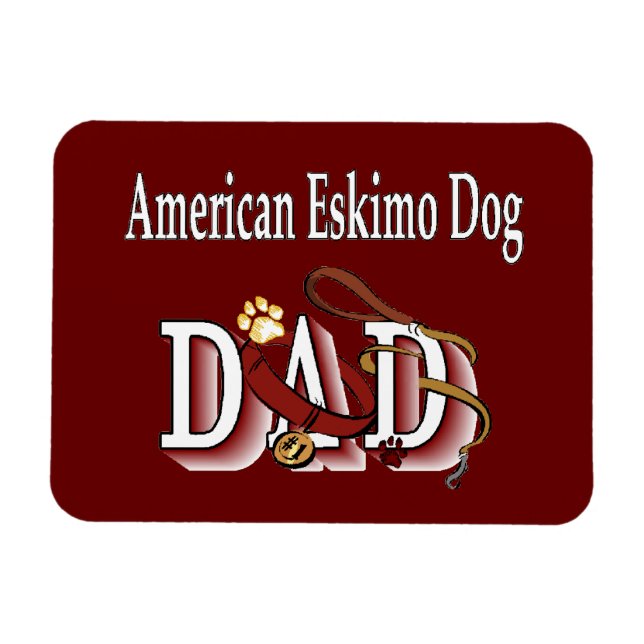 American Eskimo Dog VATER Magnet (Horizontal)