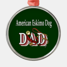 American Eskimo Dog VATER Silbernes Ornament