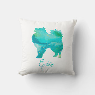 American Eskimo Dog Watercolor Pillow Kissen