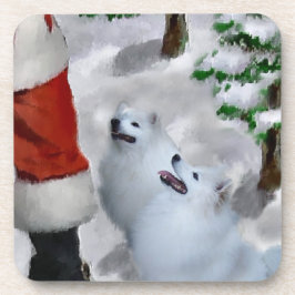 American Eskimo Dog Weihnachten Getränkeuntersetzer