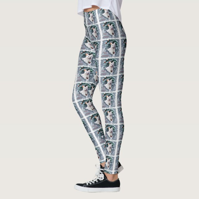 American Eskimo Dog Weihnachten Leggings (Links)