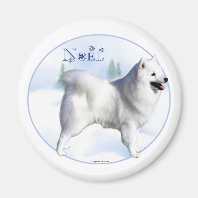 American Eskimo Dog Weihnachten - Magnet (Vorne)