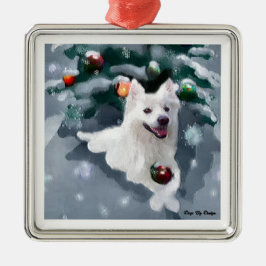 American Eskimo Dog Weihnachten Ornament Aus Metall