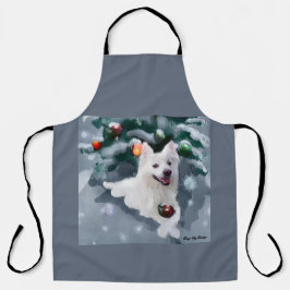 American Eskimo Dog Weihnachten Schürze