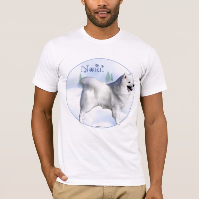 American Eskimo Dog Weihnachten T-Shirt (Vorderseite)