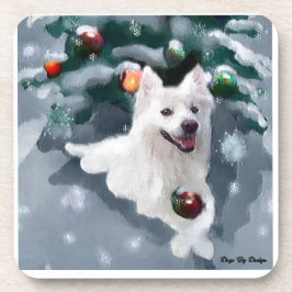 American Eskimo Dog Weihnachten Untersetzer