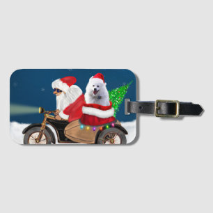 American Eskimo Dog Weihnachtsmann Gepäckanhänger