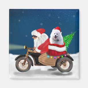 American Eskimo Dog Weihnachtsmann Magnet