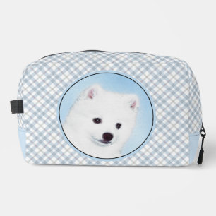 American Eskimo Eskie Puppy Painting Niedliche Dog Waschbeutel