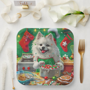 American Eskimo Holiday Baking: Festliche Weihnach Pappteller