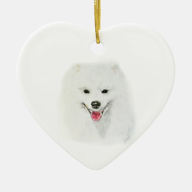 American Eskimo Keramik Ornament (Vorne)